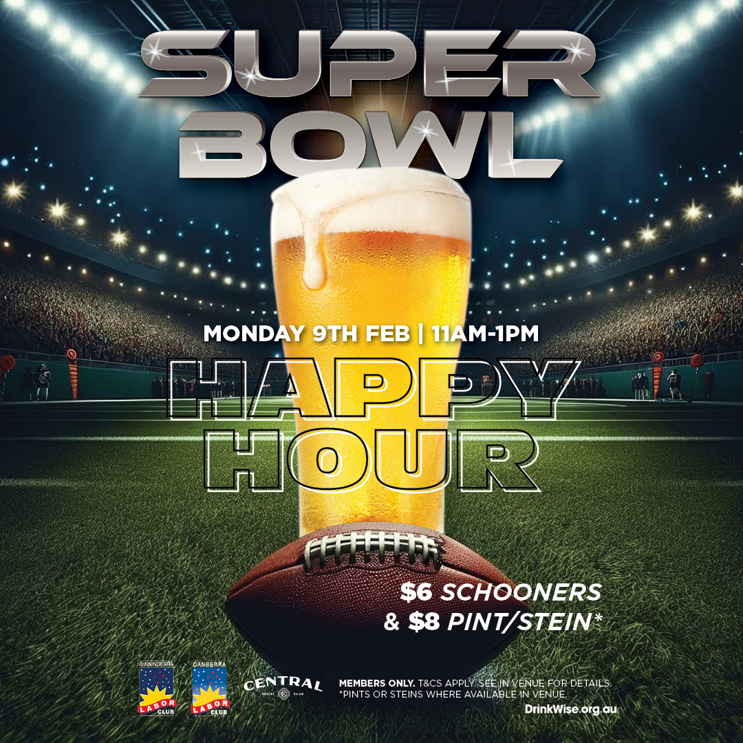 🏈 SUPER BOWL HAPPY HOUR 🏈